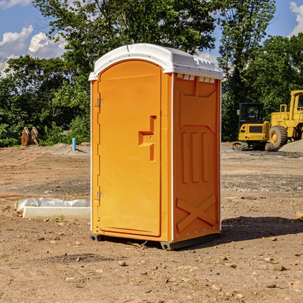 how often are the porta potties cleaned and serviced during a rental period in Bard